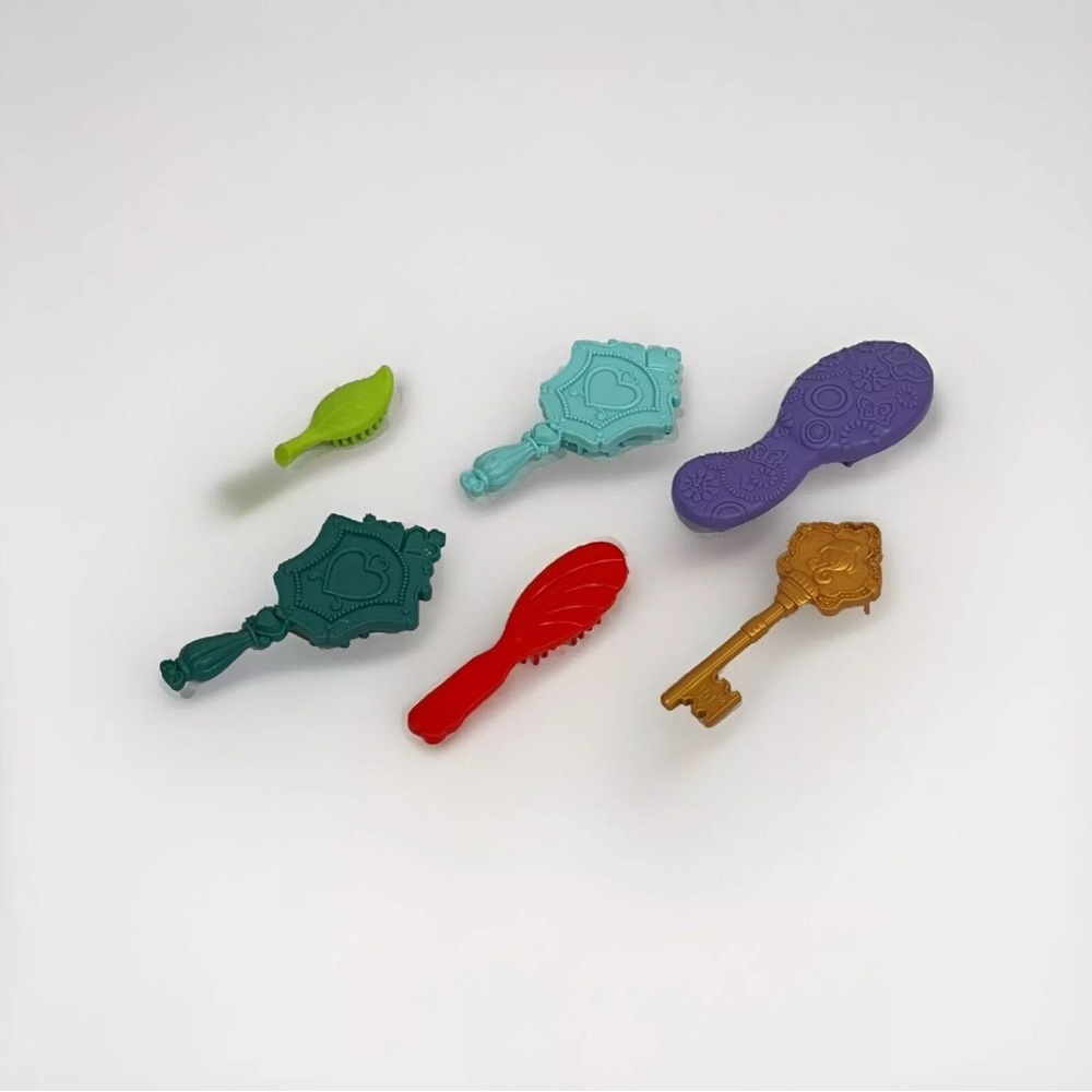 Mattel Ever After High Gold Key Shaped Disney My Little Pony Hairbrush for Dolls